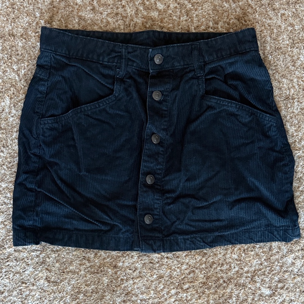 Free People Corduroy Navy Mini Skirt